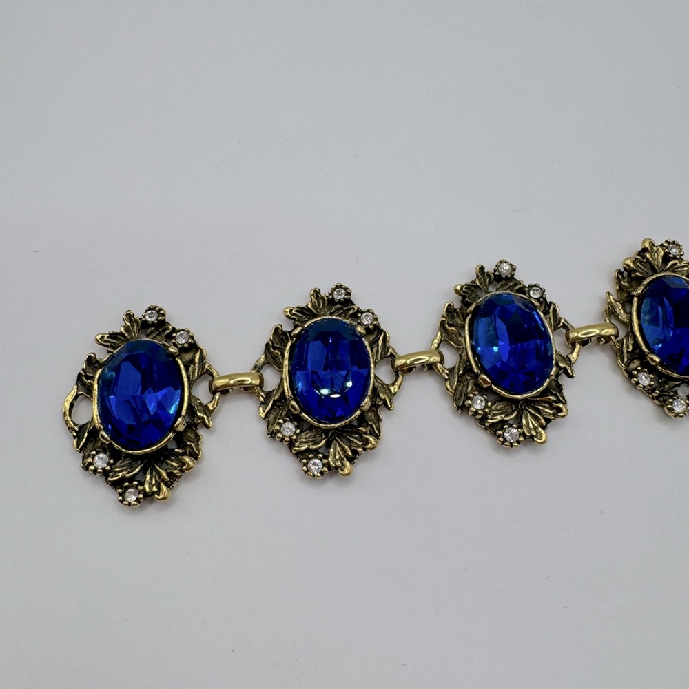 Vintage Crystal Statement Bracelet - image 5